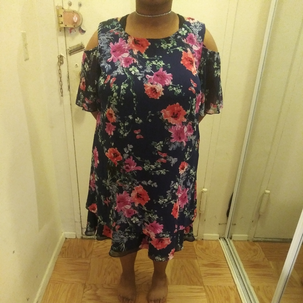 R&K floral shift dress 20w
